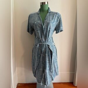 NWOT Bridge & Burn Blue Patterned Button up Dress